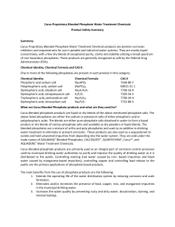 Carus Proprietary Blended Phosphate Water Treatment Chemicals