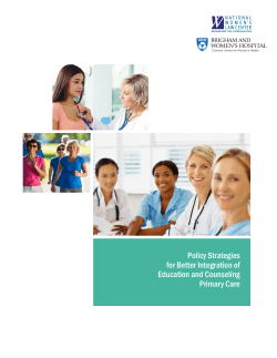 Policy Strategies for Better Integration of Education and Counseling
