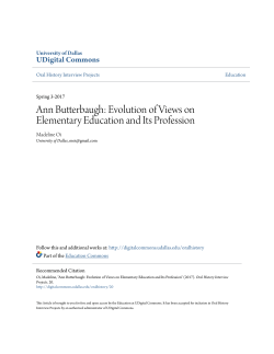 Evolution of Views on Elementary Education and Its Profession