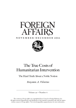 The True Costs of Humanitarian Intervention