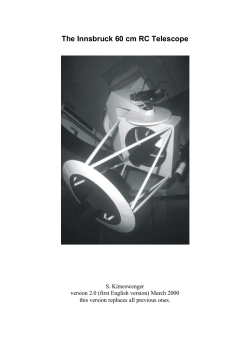 The Innsbruck 60 cm RC Telescope