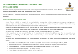 green cornwall community grants fund guidance