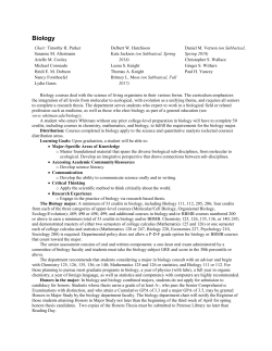 Biology - Whitman College
