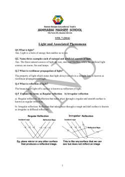 Light and Associated Phenomena