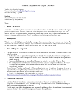 Summer Assignment: AP English Literature