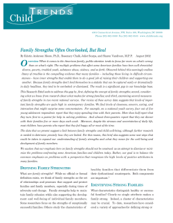 Family Strengths: Often Overlooked, But Real