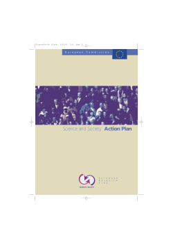 European Commission. Science and Society Action Plan. COM