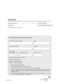 Politics Arrangements Document