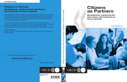 Citizens as Partners: Information, Consultation and Public