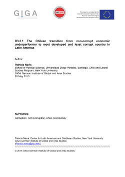 The Chilean transition from non-corrupt economic underperformer to