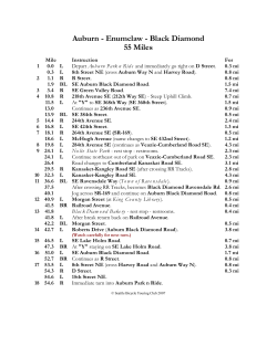 Auburn - Enumclaw - Black Diamond 55 Miles