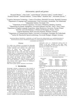 Aktionsarten, speech and gesture