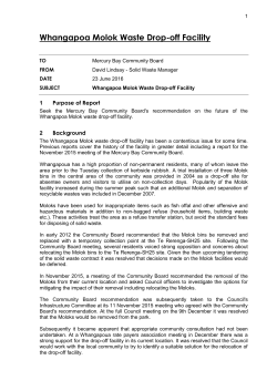 Attachment B - Whangapoua Moloks Attachment