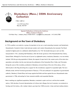 Shutesbury - Special Collections and University Archives