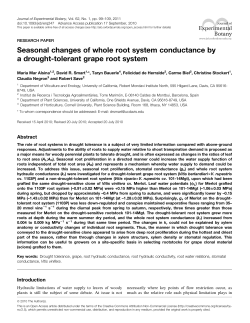 Seasonal changes of whole root system conductance by a drought