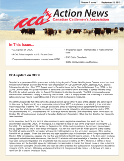 Action News - The Canadian Cattlemen`s Association