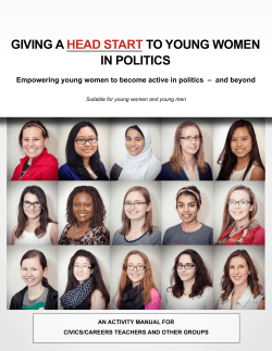 giving a head start to young women in politics