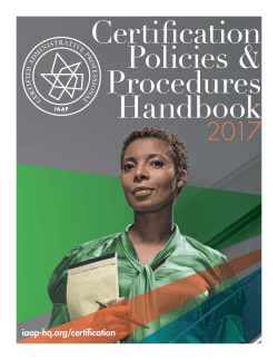 IAAP Certification Policies and Procedures
