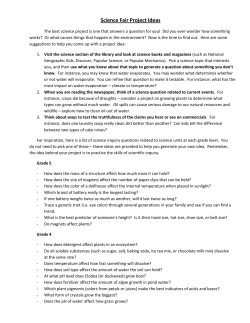 Science Fair Project Ideas
