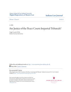 Are Justice of the Peace Courts Impartial Tribunals?