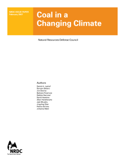 NRDC: Coal in a Changing Climate