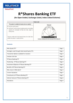R*Shares Banking ETF - Reliance Mutual Fund
