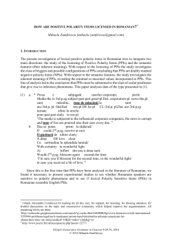 Mihaela Zamfirescu () The present