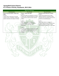 K-12 Science Priority Standards