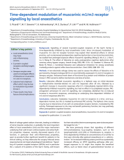 Time-dependent modulation of muscarinic m1/m3 receptor