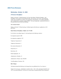 October 13, 2004 - Texas Medical Board