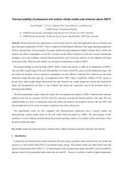 Thermal stability of potassium and sodium nitrate