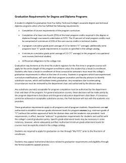 Graduation Requirements for Degree and Diploma Programs