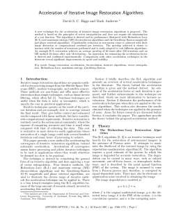 Acceleration of Iterative Image Restoration Algorithms