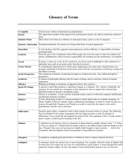 Glossary of Terms