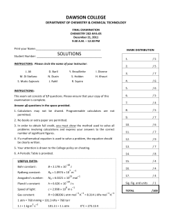 DAWSON COLLEGE SOLUTIONS