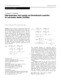 High-temperature heat capacity and thermodynamic