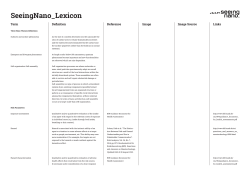 SeeingNano Lexicon