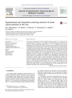 Experimental and simulated scattering matrices of small calcite