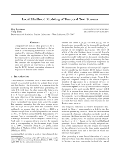 Local Likelihood Modeling of Temporal Text Streams