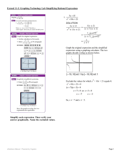 Simplify each expression. Then verify your answer graphically