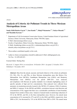 Analysis of Criteria Air Pollutant Trends in Three Mexican