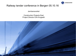 Railway tender conference in Bergen 05.10.16