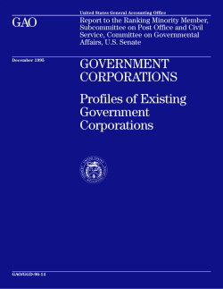 GGD-96-14 Government Corporations