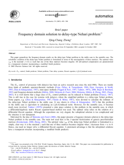 Frequency domain solution to delay