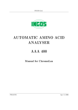 AUTOMATIC AMINO ACID ANALYSER AAA 400