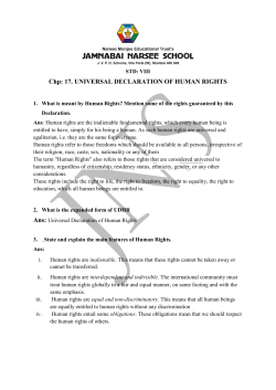 Chp: 17. UNIVERSAL DECLARATION OF HUMAN RIGHTS