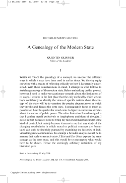 A Genealogy of the Modern State