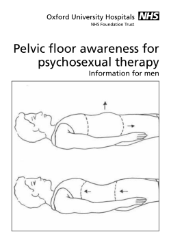 Pelvic floor awareness for psychosexual therapy