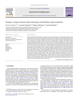 Pampia: A large cratonic block missing in the Rodinia supercontinent