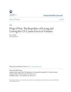 Dogs of War: The Biopolitics of Loving and - Research Online
